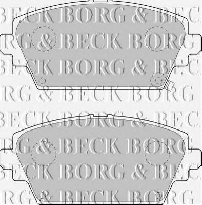 BORG & BECK bbp1652 -  Комплект тормозных колодок, дисковый тормоз